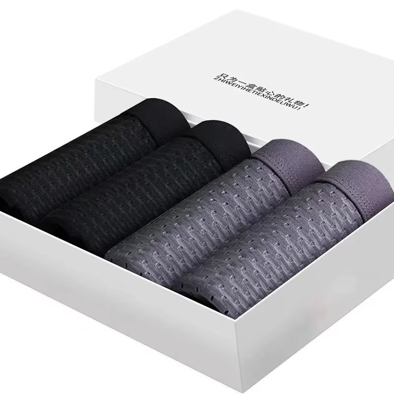 Plus Size 8XL Men'S Underwear Bamboo Fiber Breathable Boxer Shorts anti Chafing Solid Panties 4 Pack Moisture Wicking Underpants